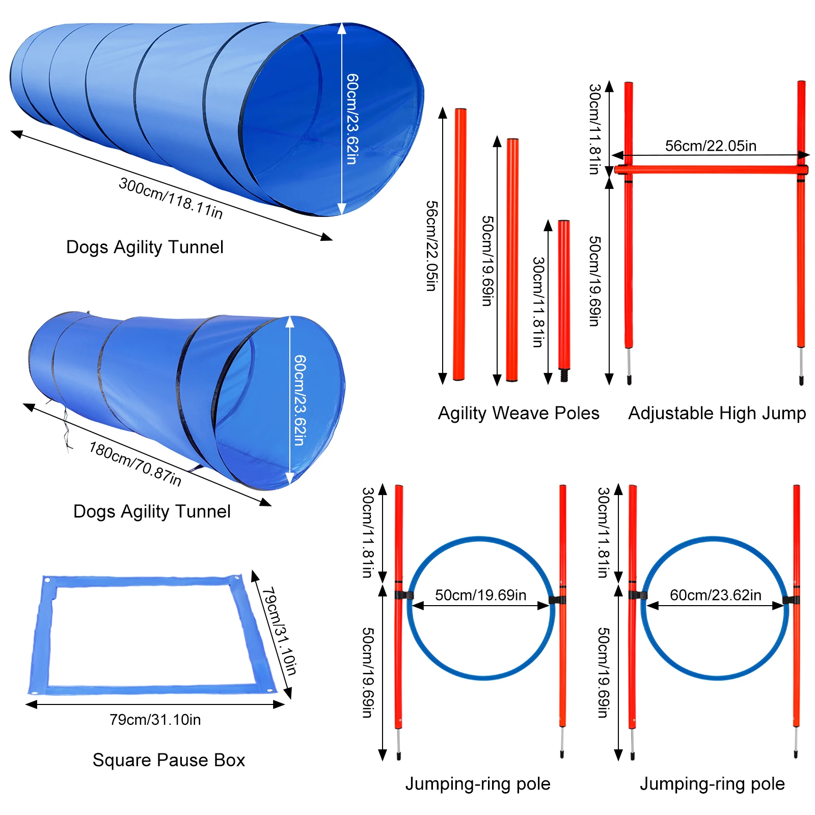 Dog Training Agility Equipment Obstacle Outdoor Tunnel Dog Agility Accessories Pet Training Equipment Pop Up Tunnel For Kid Pet