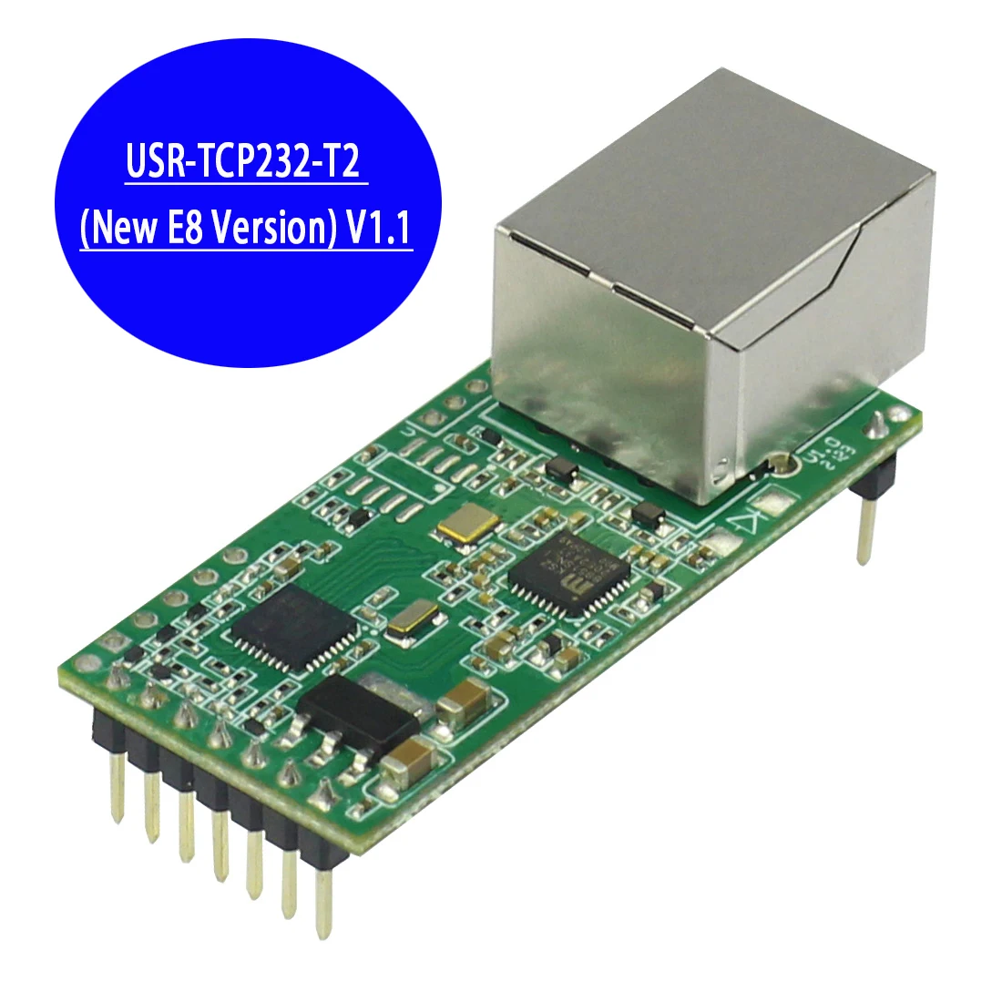 USR-TCP232-T2 V1.2 V1.1 وحدة محول إيثرنت تسلسلي صغير دبوس نوع UART TTL إلى وحدة إيثرنت TCPIP تدعم DHCP DNS