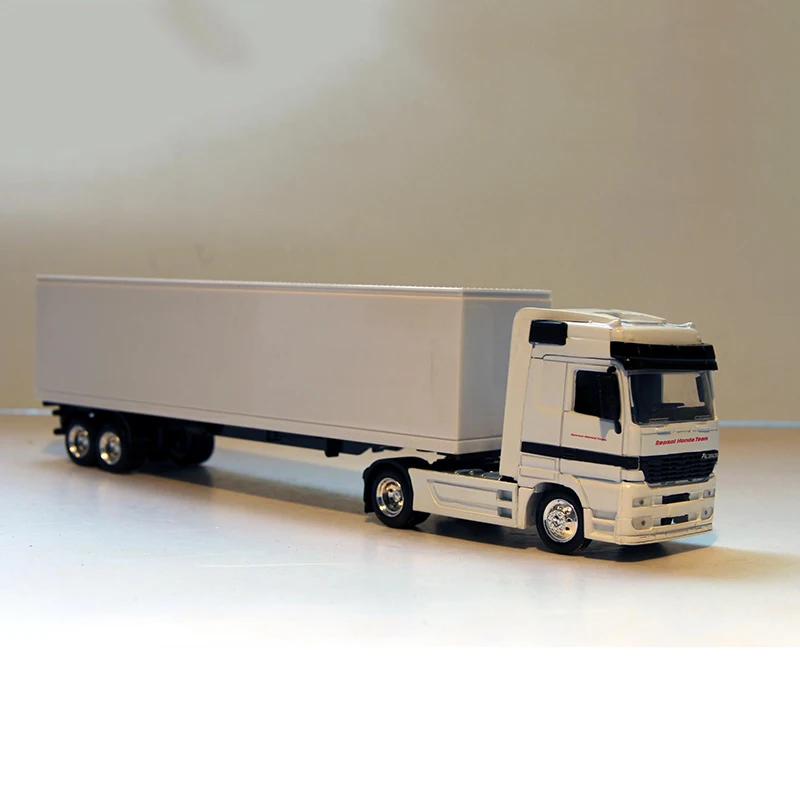 No Box 37CM 1/43 Diecast Heavy Alloy Container truck Transport vehicle Model Simulation Metal Trailer Kids Collection Toys