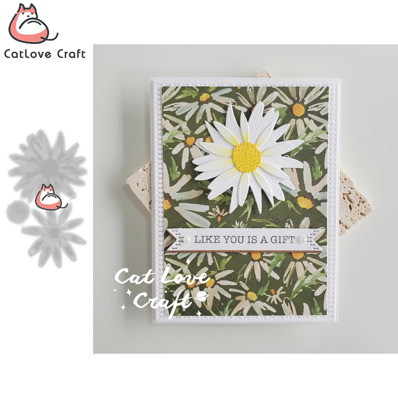 Catlove Flower Daisy Metal Cutting Dies Scrapbooking Mold Stencil Die Cuts Card Making DIY Craft Embossing New Dies For 2021