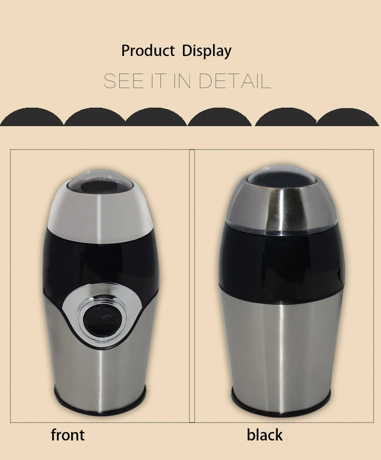 

Mini Electric Coffee Grinder Maker, 350W, Kitchen, Salt, Pepper, Spices, Nut, Seed, Coffee Beans, Mill, Herbs, Nuts, 220V