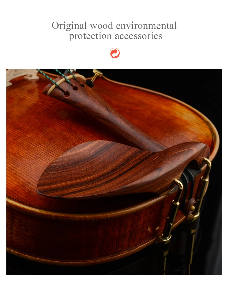 High quality handmade violin maple 4/4 3/4 solid wood single board natural grain road red light violin string instrument