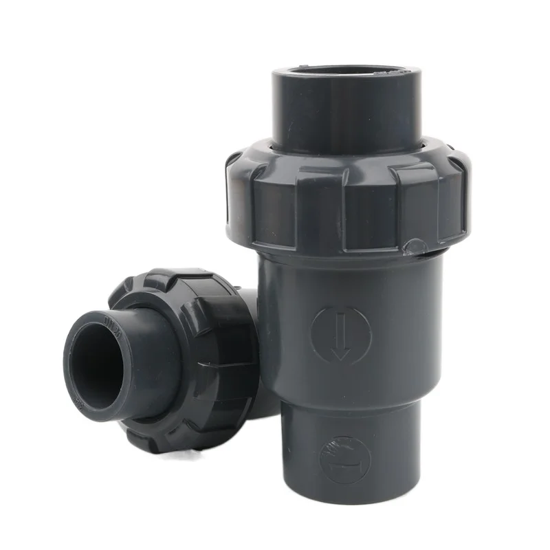 1pc 20 25 32 40 50mm PVC Check Valve One Way No-Return Valve Aquarium Fish Tank Adapter Garden Irrigation Water Pipe Joints