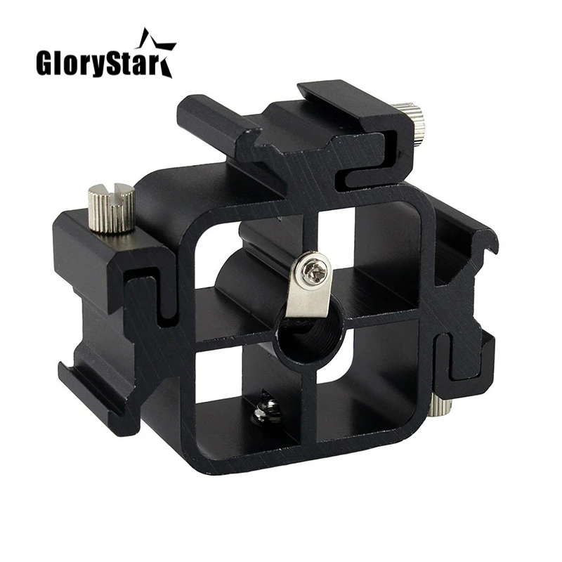 3 in 1 Triple Hot Shoe Tri-Hot Shoe Mount Adapter for Flash Holder Bracket Light Stand Umbrella Holder Bracket