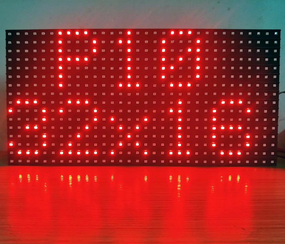 Enkele Rode Kleur P10 Led Display Module, Led Reclame Teken Wit Paneel 320*160Mm