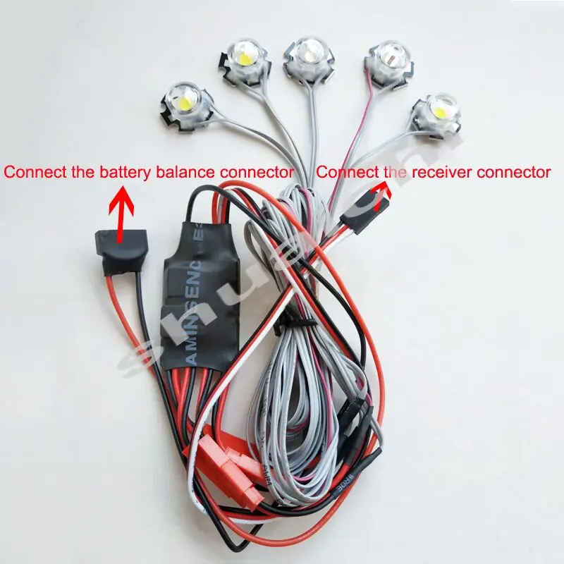 1PCS LED Strobe Light Flashing Bright Navigation Explosion-flashing Lamp 2S 3S 4S 5S 6S JST Lipo Parts for RC Aircraft Model FPV