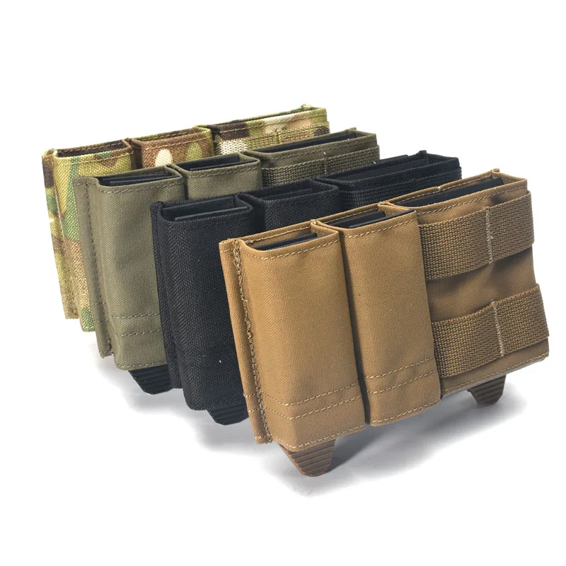 Tactical  5.56 1+2 Side Triple Magazine Pouch Vest Molle Mag Pouch Bags