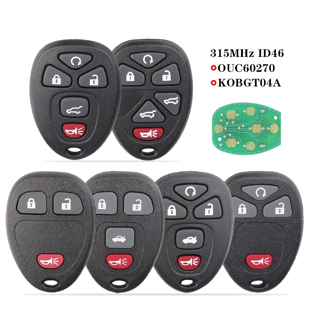 YIQfeat IN-Clé à distance intelligente, 3, 4, 5, 6 boutons, 315MHz, adaptée pour Chevrolet Tamangez Traverse, GMC oral y Silverado, Buick Hummer H3, OUC60270