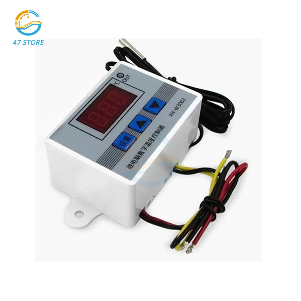 W3002 12V 24V 110V 220V LED Digital Temperature Controller Thermostat Thermoregulator Sensor Meter Fridge Water Heating Cooling