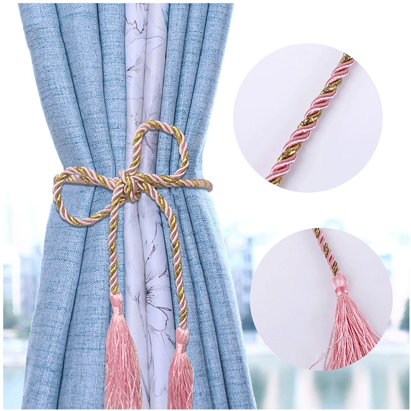 Embrasses à rideaux avec pompon, pinces à rideaux, UL, supports décoratifs, accessoires pour drapé, 2 pièces