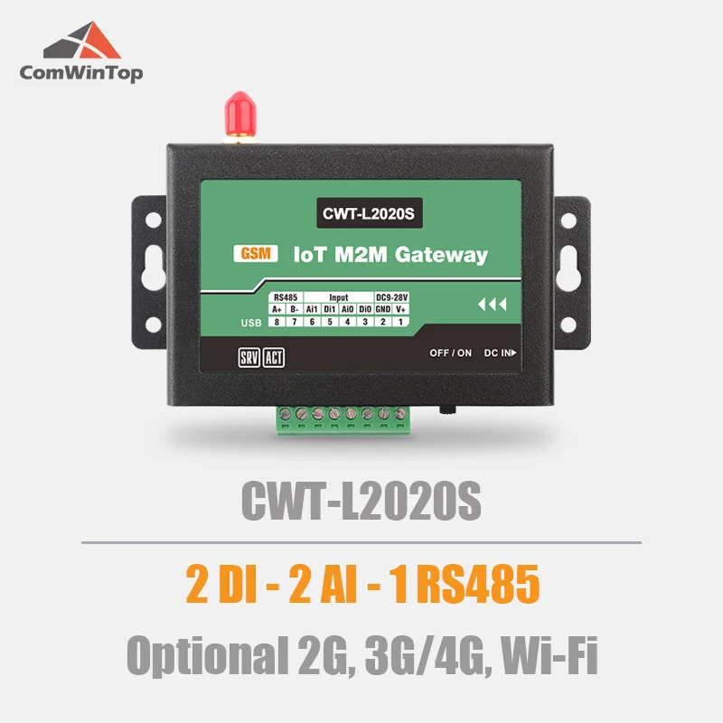 CWT-L2020S 2Di 2Ai RS485 Modbus Gprs 3G 4G Wifi Rtu Modem Iot Gateway