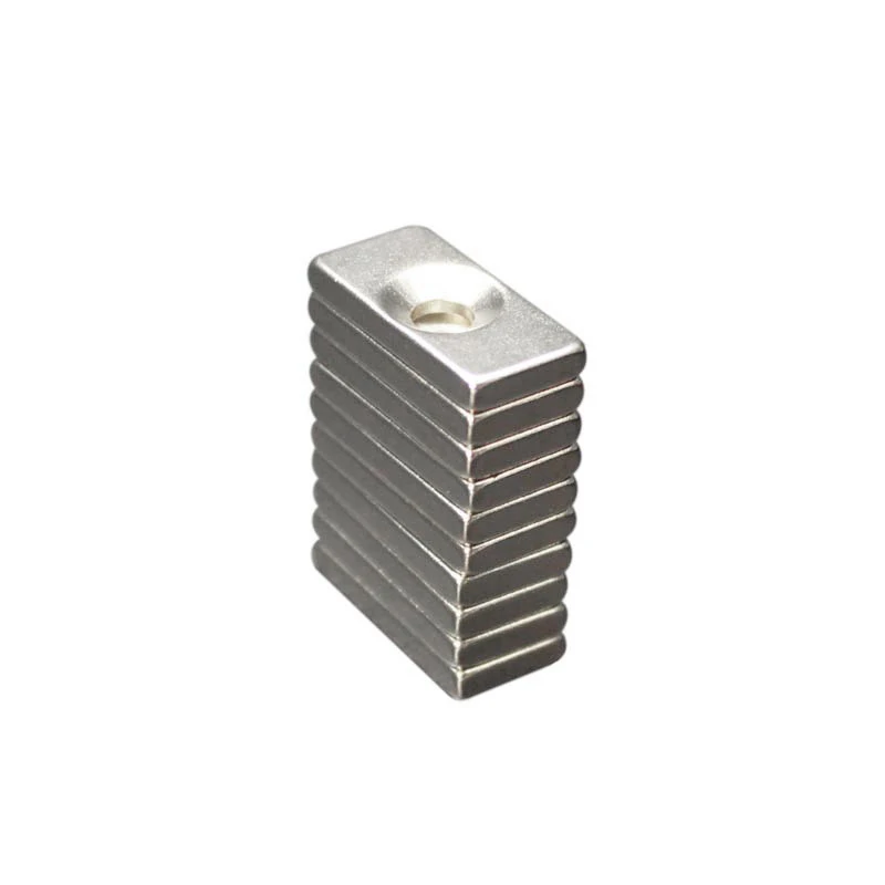 20x10x3-4 Block Powerful Magnet 4mm hole Bulk Sheet Magnet 20*10*3mm-4mm Strong Permanent NdFeB Magnets