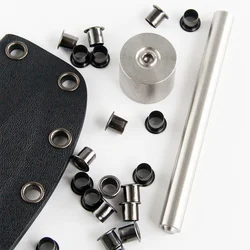 60pcs + Install Tool Professional Brass K-Sheath Eyelets Rivets Fix Tool Kydex Scabbard Special Stomata Nail Air Hole Leather