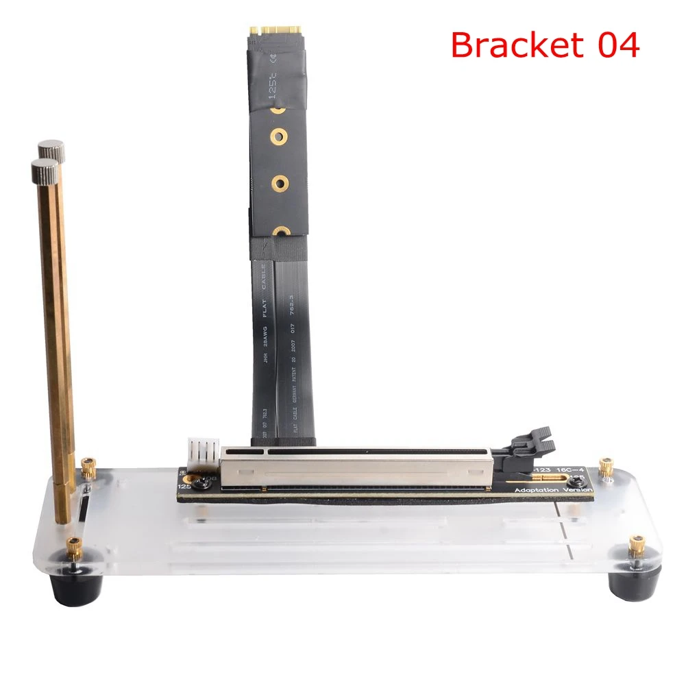 PCIe X16 بطاقة الرسومات حامل قوس عمودي مع M.2 NVMe M-Key إلى PCI-E 3.0 16x الناهض محول تمديد كابل 10-100 سنتيمتر