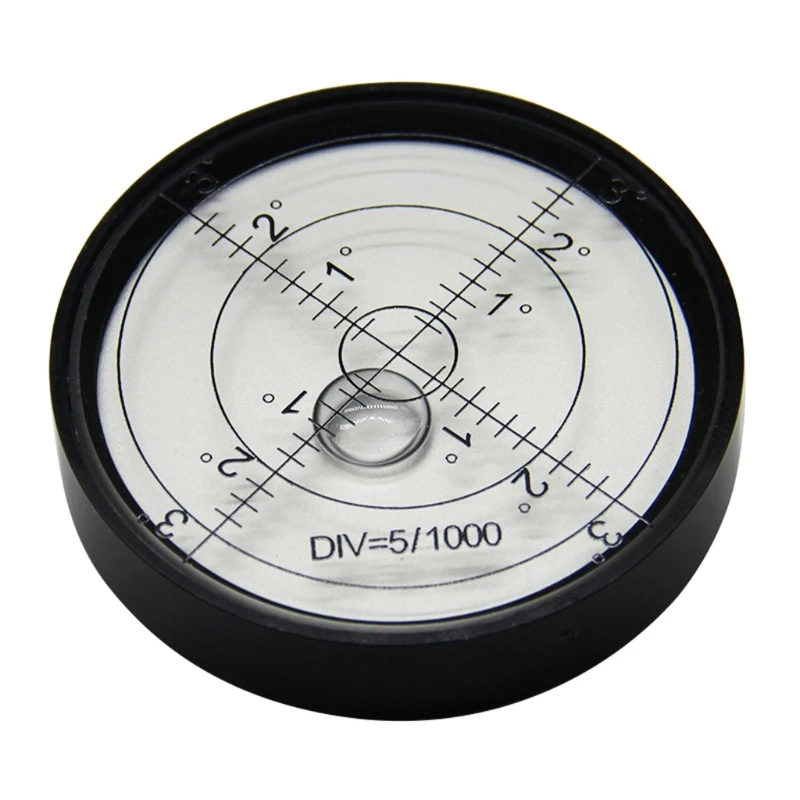 Y51B Aluminium Case Bullseye Spirit Bubble Surface Level Rv Leveling Bubble Round Inclinometers Ø60mm Accuracy 15\'/2