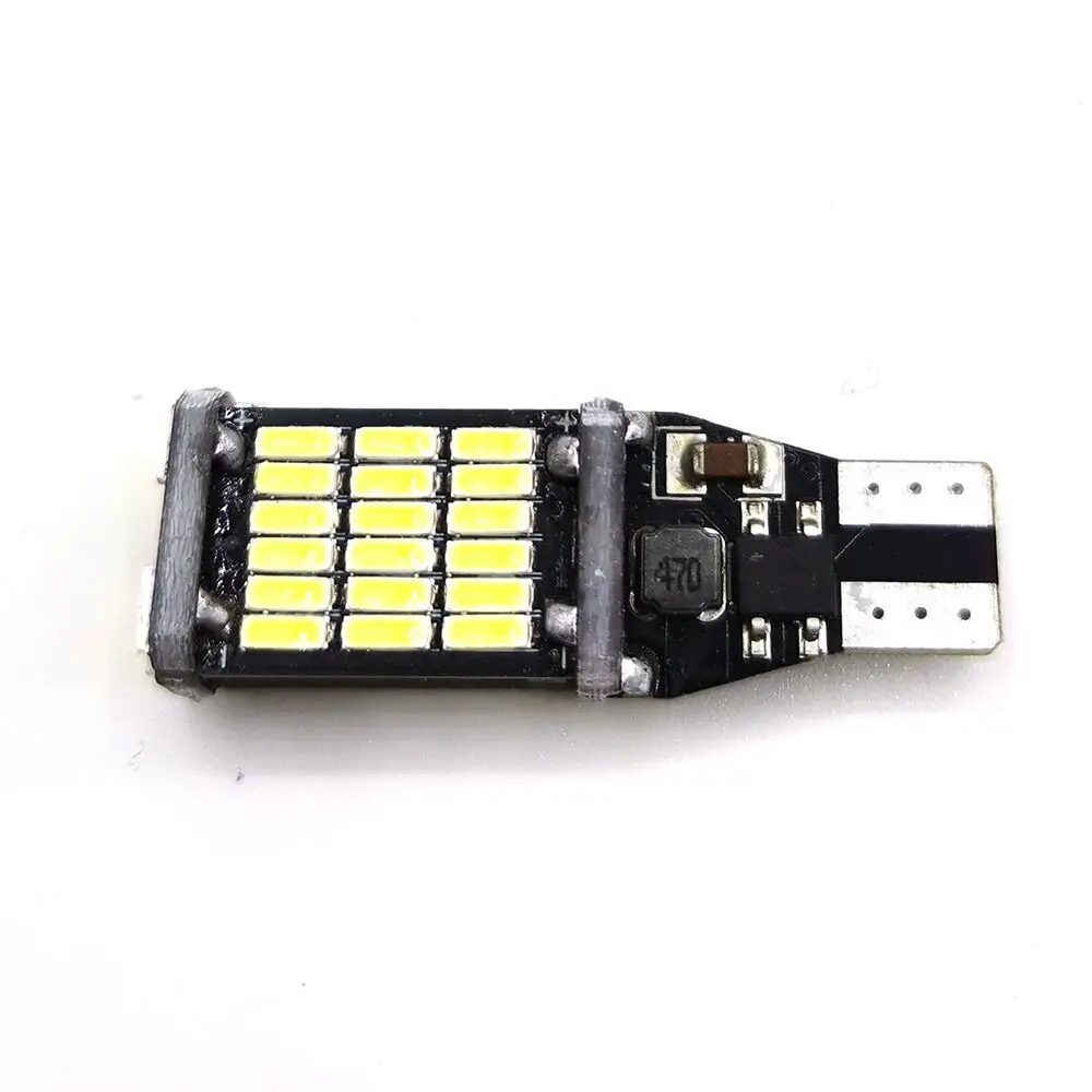 10pcs Car LED Bulb T15 W16W 4014 45SMD W5W LED Signal Light Super Bright White Canbus No error DC12V Reverse Parking Back Lamps