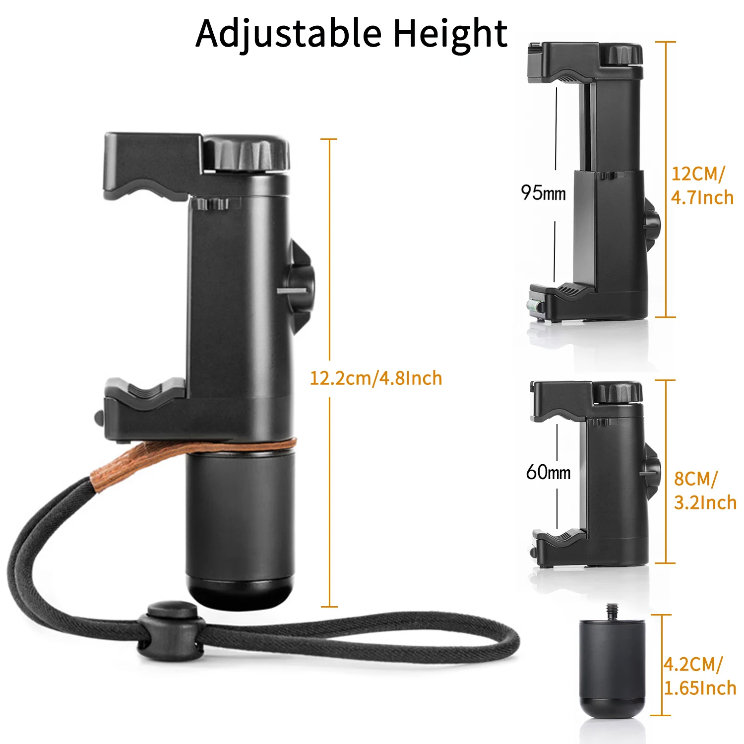 Sevenoak SK-PSC1 Handheld Holder Adjustable Selfie Stand Filmmake Grip & Interview Mic Dual Mount for iPhone 8 8 Plus 6 Huawei