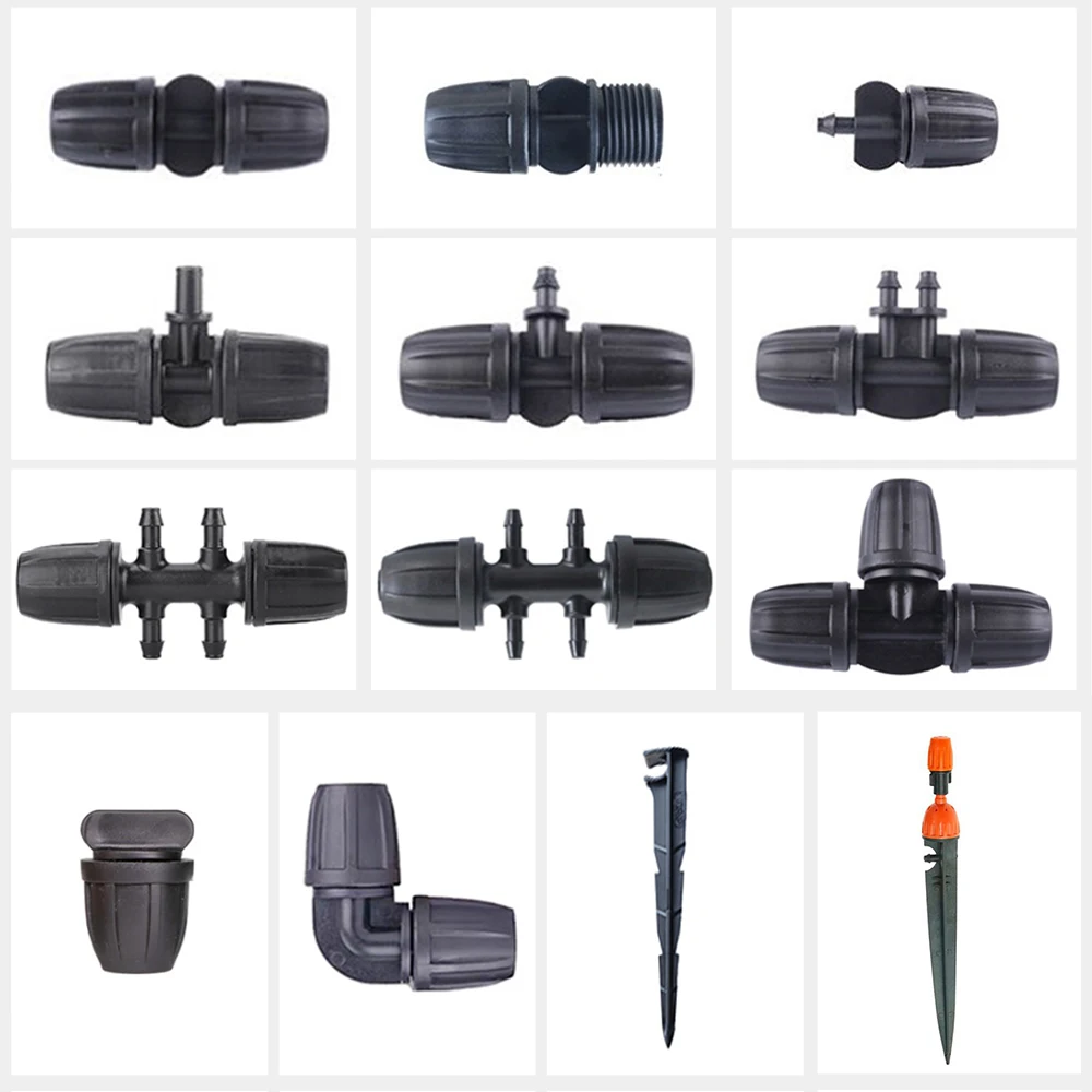 

Garden Watering Hose Connectors Hose Spliters with Barbed Lock, Automatic Micro Drip Irrigation System Fittings