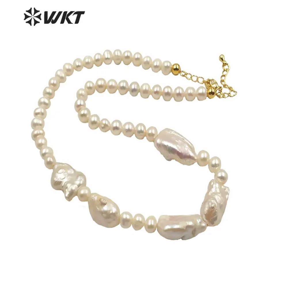 

WT-JN123 Gorgeous Natural Freshwater Pearl Women Necklace Female Birthdays Jewelry Gift Elegant Choker Necklace For Wedding