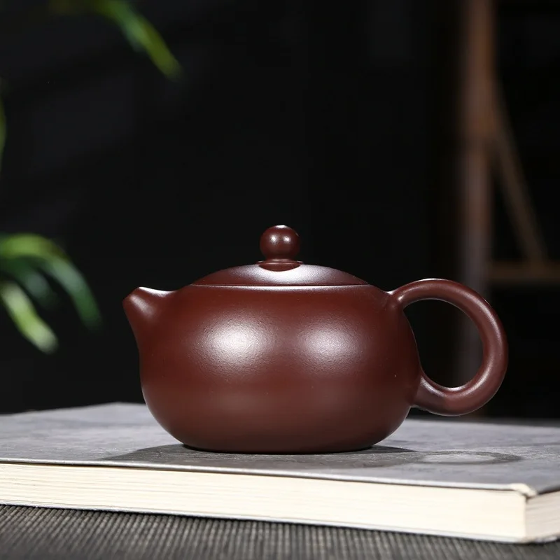 

Yixing recommended all hand undressed ore purple clay zhu xi shi pot of household paint colour kung fu tea set