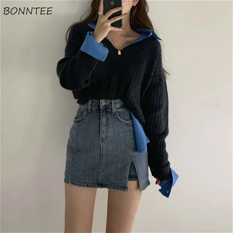 

Empire Skirts Women Vintage Sexy Mini All-match Korean Mujer Faldas Chic Simple Denim Trendy Ins Summer Harajuku Ladies Clothing