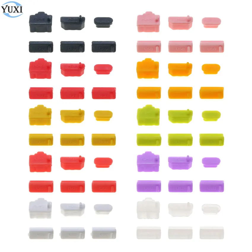 

YuXi 6pcs/set Multiple Colors Silicone Dust Plug USB HDM Interface Anti-dust Cover Dustproof Plug for PS5 PS4 PS3 Console