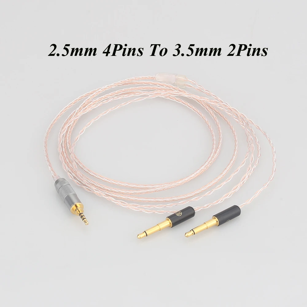 8cores Replacement Audio Upgrade Cable For Meze 99 Classics/Focal Elear Headphones