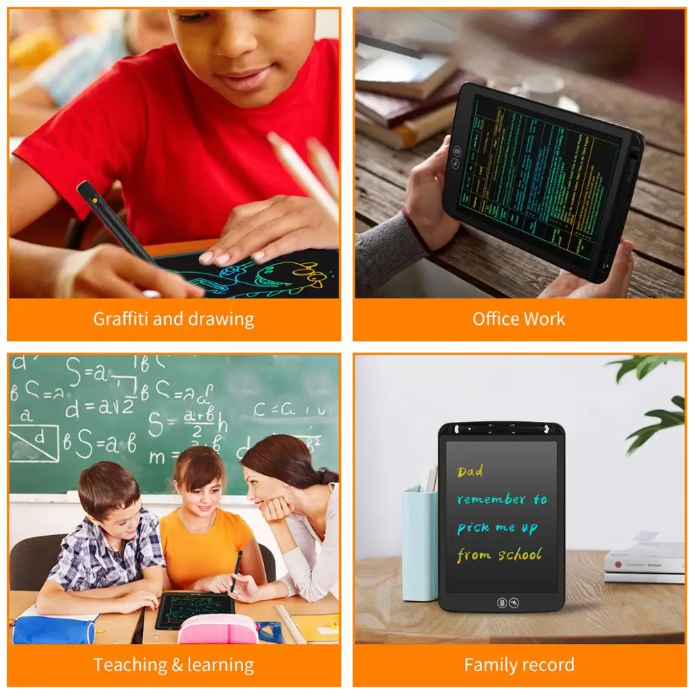 8.5/10/12 Inch Kleurrijke Displa Lcd Schrijven Tablet Gedeeltelijk Wissen Digitale Tekening Tablet Elektronische Handschrift Pads