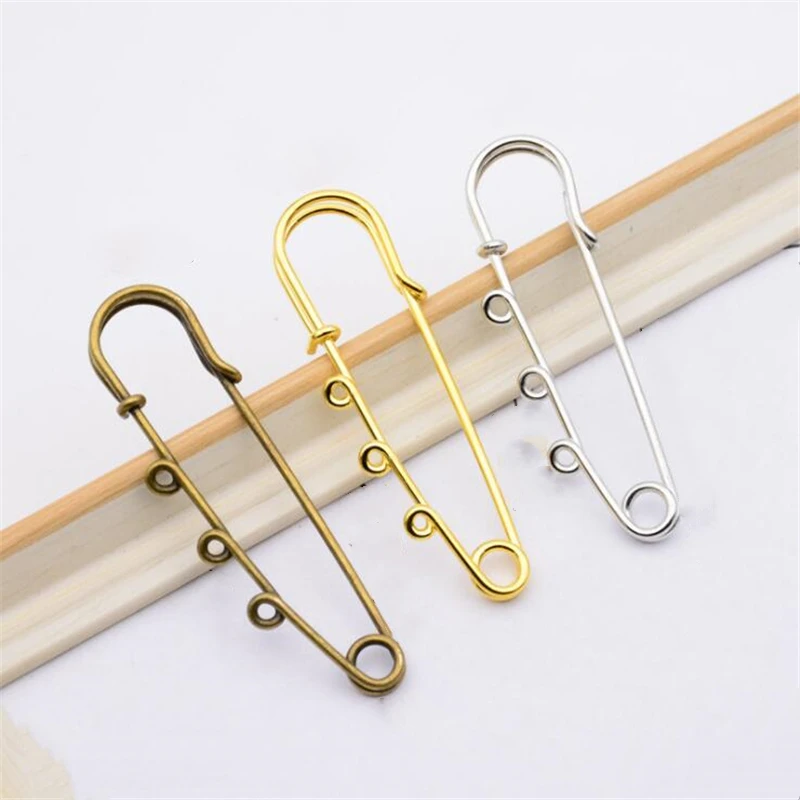 10pcs 50/57/65/70mm Length Hook Claps Safety Pins Brooch for For DIY Pendants Jewelry Dressmaking Making Supplies Accessories