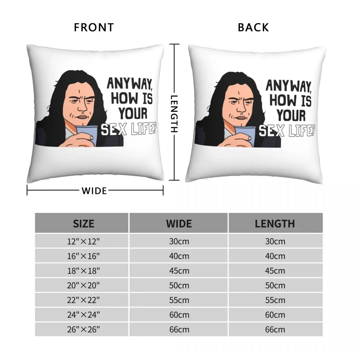 Anyway How Is Your Sex Life Pillowcase Polyester Linen Velvet Printed Zip Decorative Throw Pillow Case Car Cushion Cover 45x45