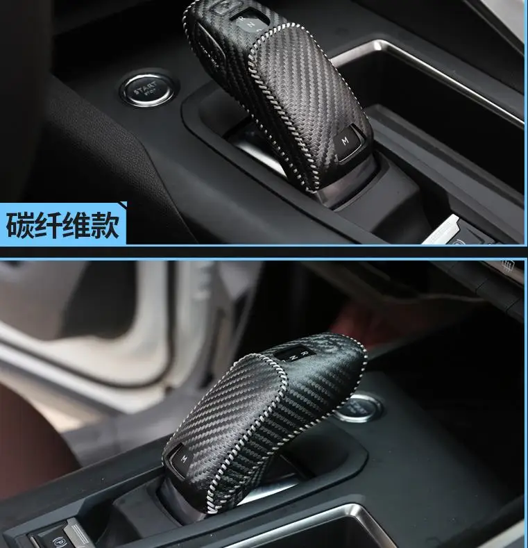 Fit For Citroen C5 Aircross internal Genuine Leather Gear Lever Cover Gear Shift Collars Gear Knob Cover decoration accessories