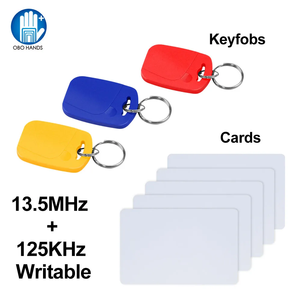 Dual Frequency RFID Composite Cards 13.56Mhz 1K UID and T5577 125 kHz ID Key Tag Readable Writable Rewrite for Copy Clone Backup