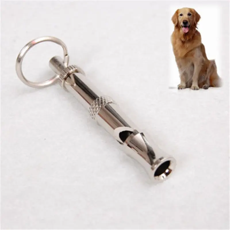 Stainless Steel Ultrasonic Flute for Pet Dog and Cat Training, Ultrasound Whistle, Stop Barking, Sound Repeller, Two-tone, New