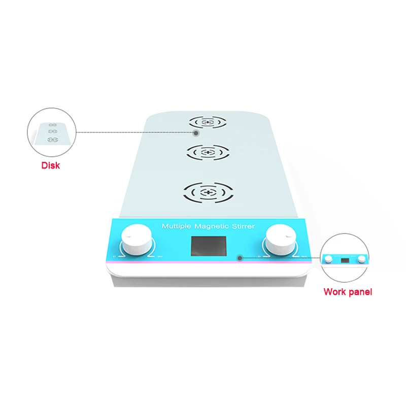 MSC5r-3r 45W Multi-Position Magnetic Stirrer 1500rpm 1L Electric Magnetic Stirrer Laboratory LCD Digital Display Magnetic Mixer