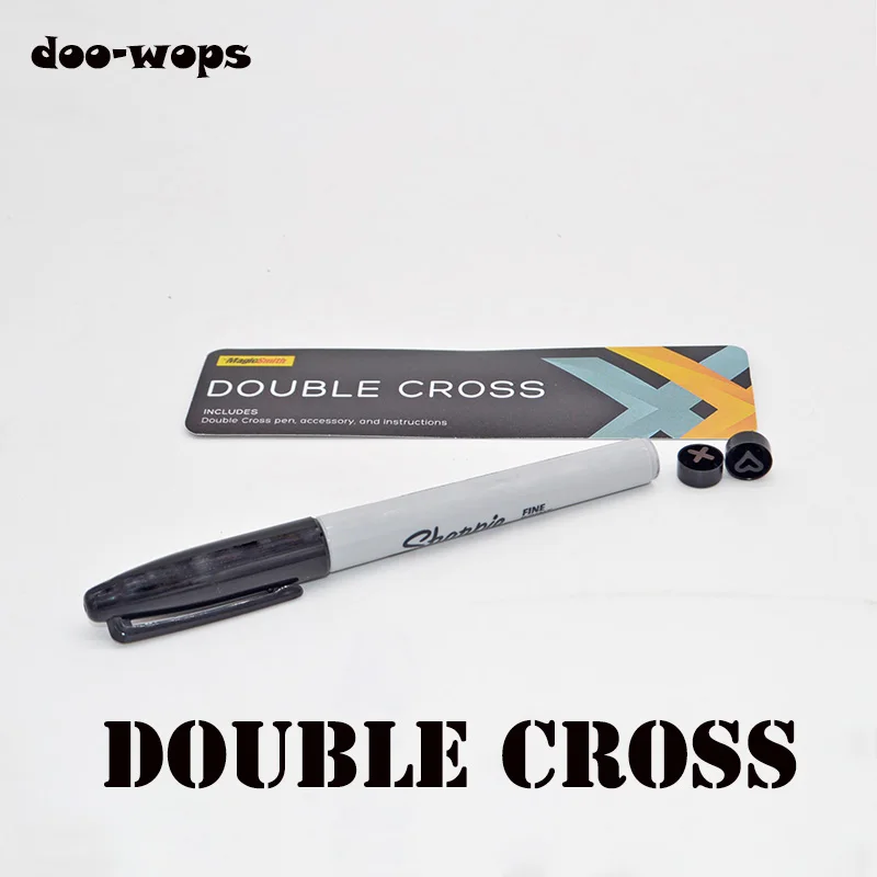 Double Cross by Mark Southworth (1 X Stamper + 1 Heart Stamper) Magic Tricks Magician Close Up Illusions Gimmick Mentalism Magia