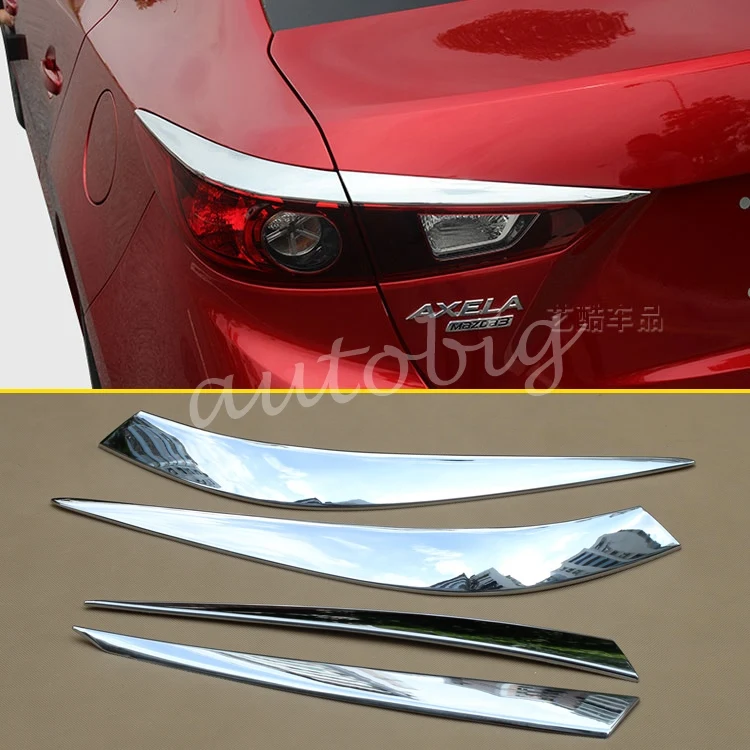 

Tail Light Cover Chrome Rear Lamp Trim Taillight FOR Mazda3 BM BN Sedan Mazda 3 2014 2015 2016 2017 2018