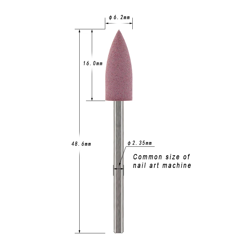 Brocas redondas para unhas, ferramentas elétricas de acessório para manicure, moedor de silicone para esmalte de unha, cortador de cutícula