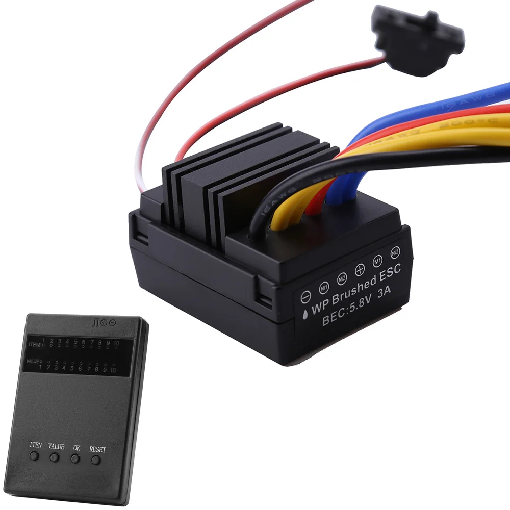 WP 880 80A Dual Brushed Waterproof ESC Speed Controller with Program Car For 1/8 RC Car