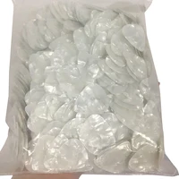 Venta al por mayor de 500 Uds. De púas de guitarra de celuloide de perla blanca, púas de 0,46mm/0,71mm/0,96mm/1,5mm