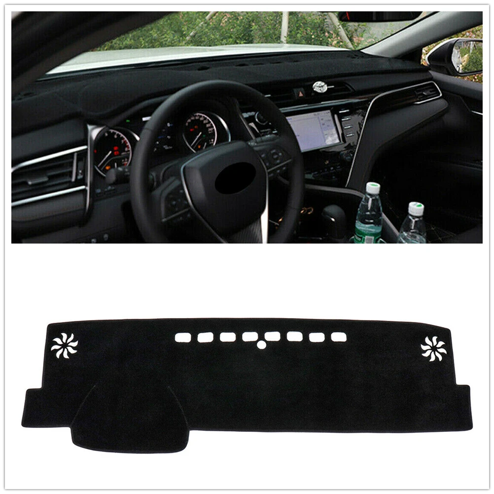 Front Dashboard Cover Carpet For Toyota Camry 2018-2023 Black Dash Board Heat Proof Mat Dashmat Sun Shield Pad Shade Strip Trim