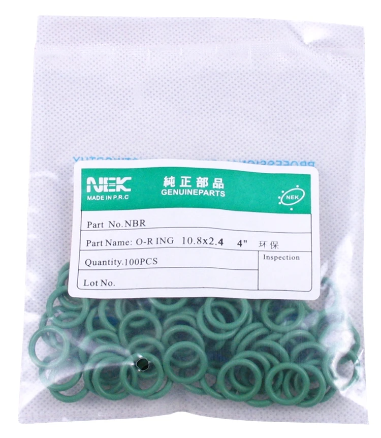 ( 10.8*2.4mm ) #8 R134a NBR Rubber O-Ring Seal Kit,High Temperature Resistance for Car Air Conditioning valve 5/16 3/8 1/2 5/8