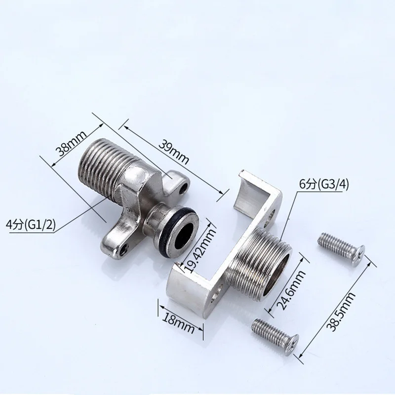 Faucet Pipe Fittings Adjustable Intake Pipe Copper Shower Head Lengthene Eccentric Screw Corner Tap Adapter Bathroom Hardware