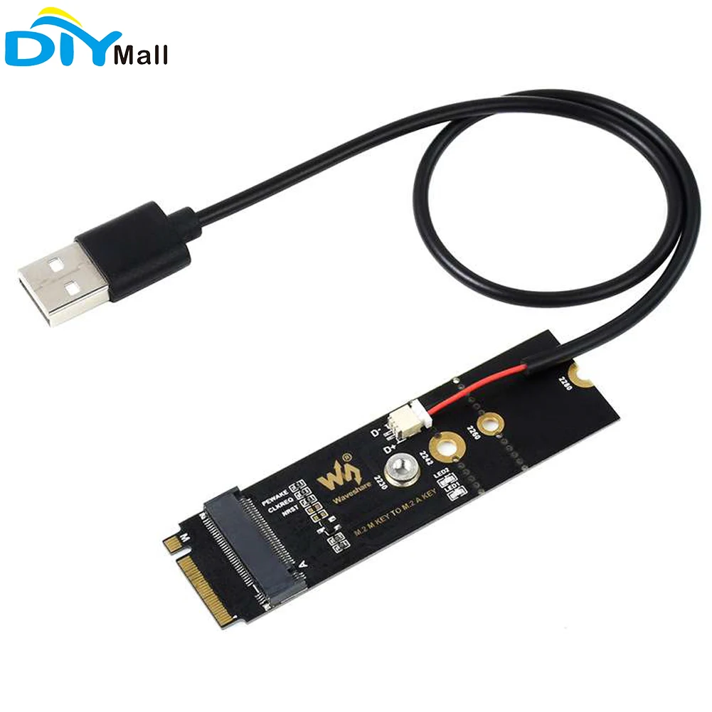 Waveshare M.2 M KEY To A KEY Adapter supporta solo dispositivi con canale PCIE supporta la conversione USB