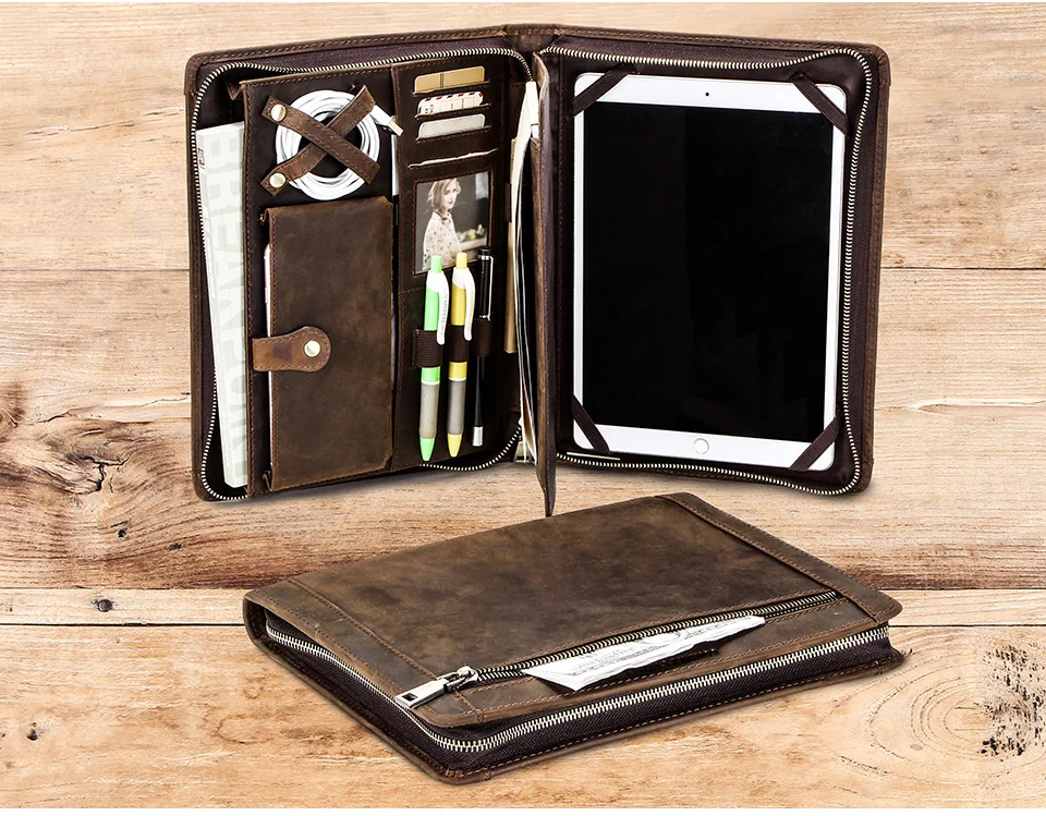 Leder-Portfolio-Hülle für iPad Pro 11 7. 8. 9. 10. Generation iPad Air 5. 6. 4. 10.9 Air 5 Hülle iPad Pro 10.5 9.7 Cover – Detail 3