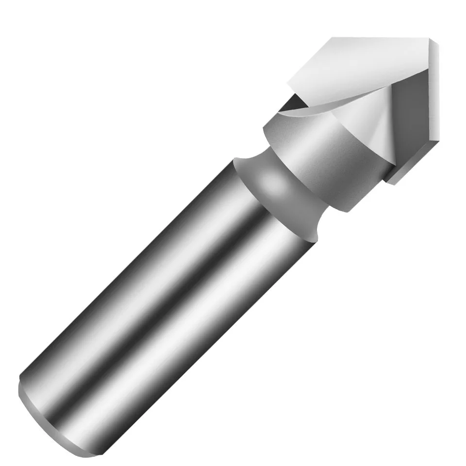 1 개 1/4 "6.35MM 1/2" 12.7MM 생크 밀링 커터 나무 조각 90 도 V 형 엔드밀 청소 플러시 트림 장부 커터 목공