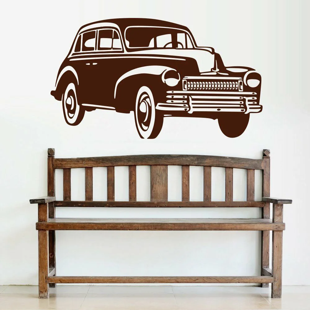 Vintage Car Wall Sticker Boys Room Artistic Decor Vinyl Nursery Interior Wall Decals Office Living Room Home Decoration Y949