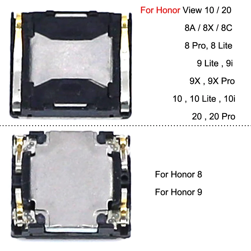 YuXi 2pcs Front Top Ear Speaker Earpiece Replacement For Huawei Honor View 20 8A 8C 8X 8 9 9X 9i 10i 10 Lite 20 Pro