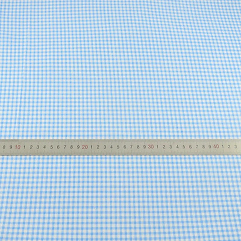 Rosa und weiß karierter Baumwollstoff zum Nähen von Steppdecken, Puppenzubehör, Material, Patchwork-Stoff im Meterware, dünn – Detail 35