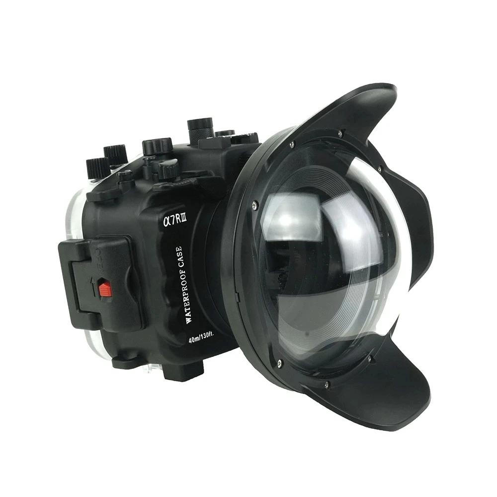 40m/130ft For Sony A7 III A7R3 A7RIII A7III A7M3 16-35mm lens underwater camera housing diving case cover with 6\