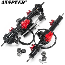 AXSPEED RC Car Axle Aluminum Alloy Front Rear Axle with Differential Lock for 1/10 RC Crawler D90 TF2 Upgrade Parts